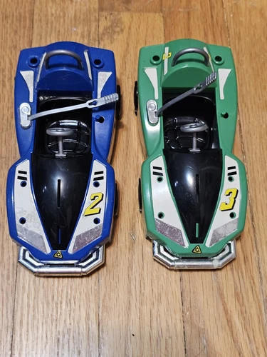 Vintage Power Rangers Turbo Carts Green & Blue