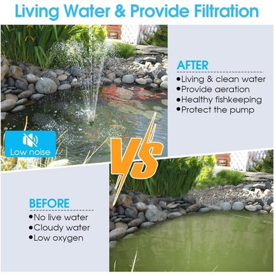 Compact Pond Filter with Pump & Fountain Kit