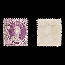 9001: Queensland SG79 1s Purple 1874 Sc#36 Mi31C Used C£55