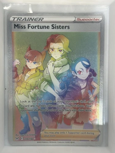 Miss Fortune Sisters - 209/196 - Lost Origin - Rainb ow Pokemon TCG 👑