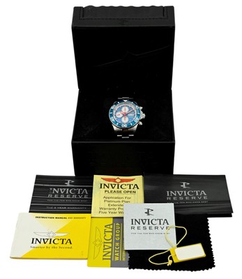 Invicta Elite Diamond Blue Case Stainless Steel Band - (23285) for