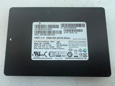 Samsung PM871 128GB SATA 2.5'' SSD MZ-7LN1280 HP P/N 801645-001