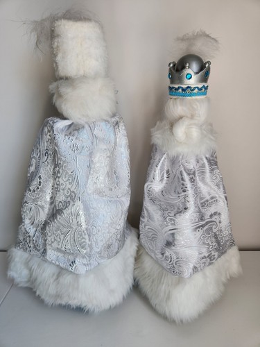 Pier 1 Snow King Queen Nutcracker Ice Princess White Christmas 17" James Nelson - Picture 14 of 21