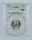 1962 Washington Quarter MS66 CAC CACg