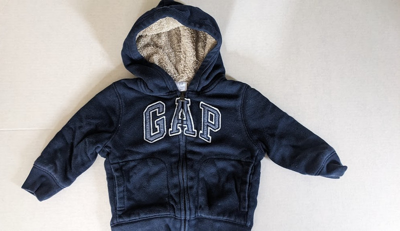 Baby Gap  SIZE 18-24 Months Fleece Jacket Hoodie Navy with Logo