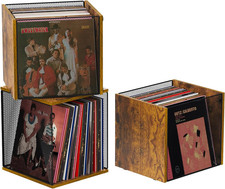 1 Cube Vinyl Record Storage Furniture - DIY Stackable 40-55 Vinyl Album Visualiz