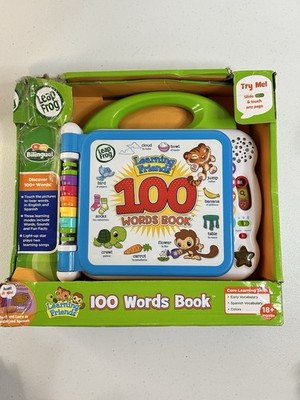 Leap Frog Learning Friends 100 Words Book  New Spanish English Electronic Toy