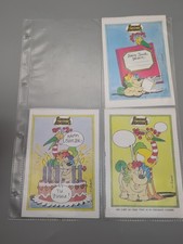 3x Vintage Comic Grußkarten 80er/90er Geburtstag Sprechblasen Sammler