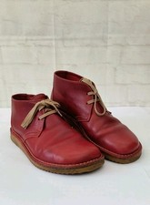 Oxygen Mens Ankle Boot Size 9 Ox Blood Red Desert Leather Stitching Comfort