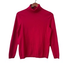 Talbots Red Turtleneck Sweater Sz M Petite 