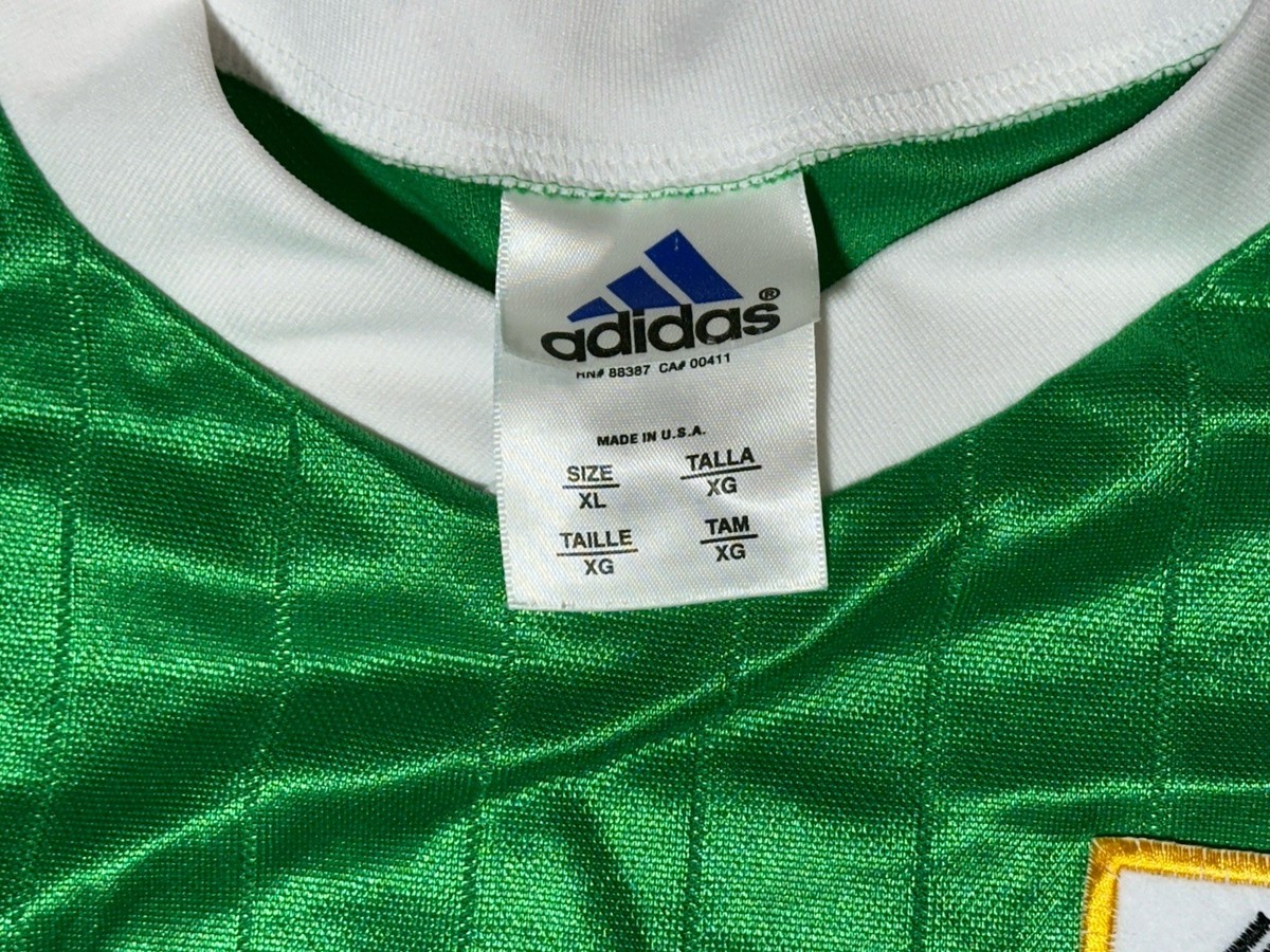 Adidas Vintage Jersey Football Soccer Shirt 90s Green Mens XL | eBay