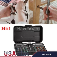 25pcs 24 in 1 Multifunction Screwdriver Head Set Household Repair Ratchet Wrench