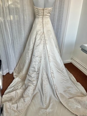 Panache Bridal Romance Collection Brautkleid UK 4-6 creme bestickt Träger