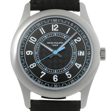 PATEK PHILIPPE Calatrava 6007G-011 Men's Black White Gold Carbon/Leather #W042