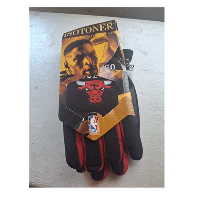 Isotoner Chicago Bulls NBA Officially Licensed Gloves L/XL Black Red