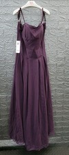 New Barbie Azazie Chiffon A-Line Dress Plum Size A20