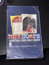 1990-91 NBA Hoops Series 1 Factory Sealed Box 36 Packs