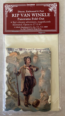 1994 Shackman ''Rip Van Winkle'' Panorama 6-part Fold-out Card/envelope