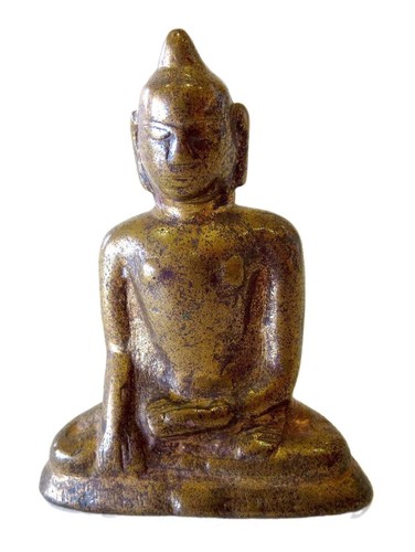 Thai Gilt Bronze Seated Buddha 16th/17th - Picture 2 of 13