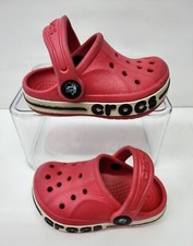 CROCS Bayaband Kids Youth Child Size 6 Coral Melon Slip On Clog Shoes