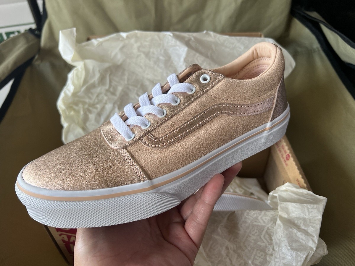 vans rose gold metallic