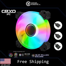 120mm PC Case Fan ARGB LED Computer Cooling 4pin/3pin PWM Disc Infinity Mirror