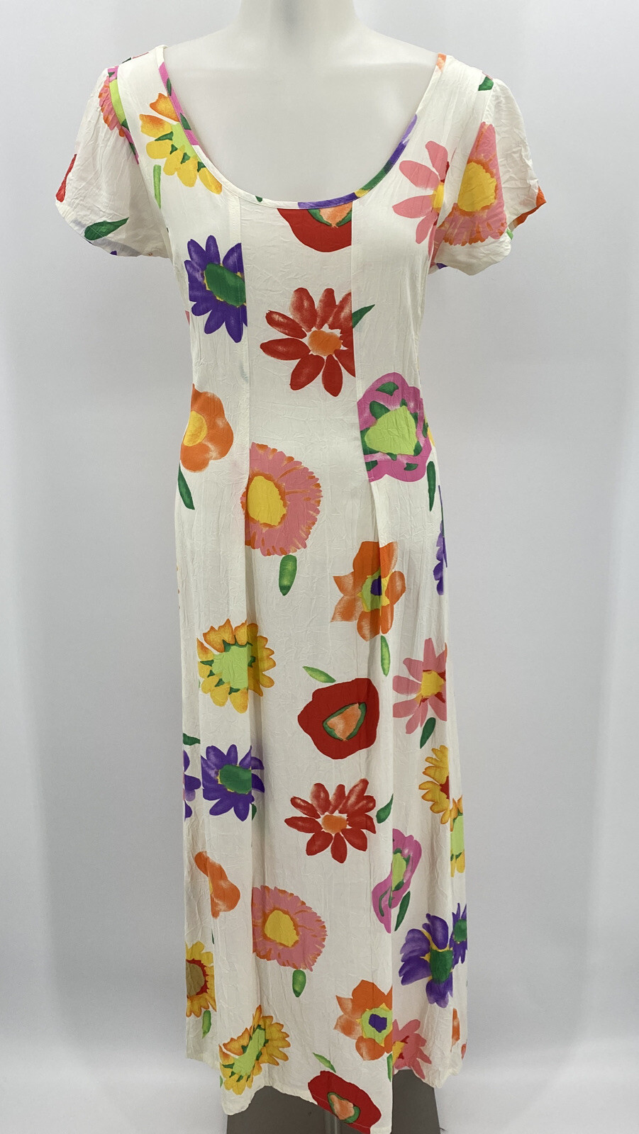 Vintage Jams World Floral Hawaiian Maxi Dress Stunnin… Gem