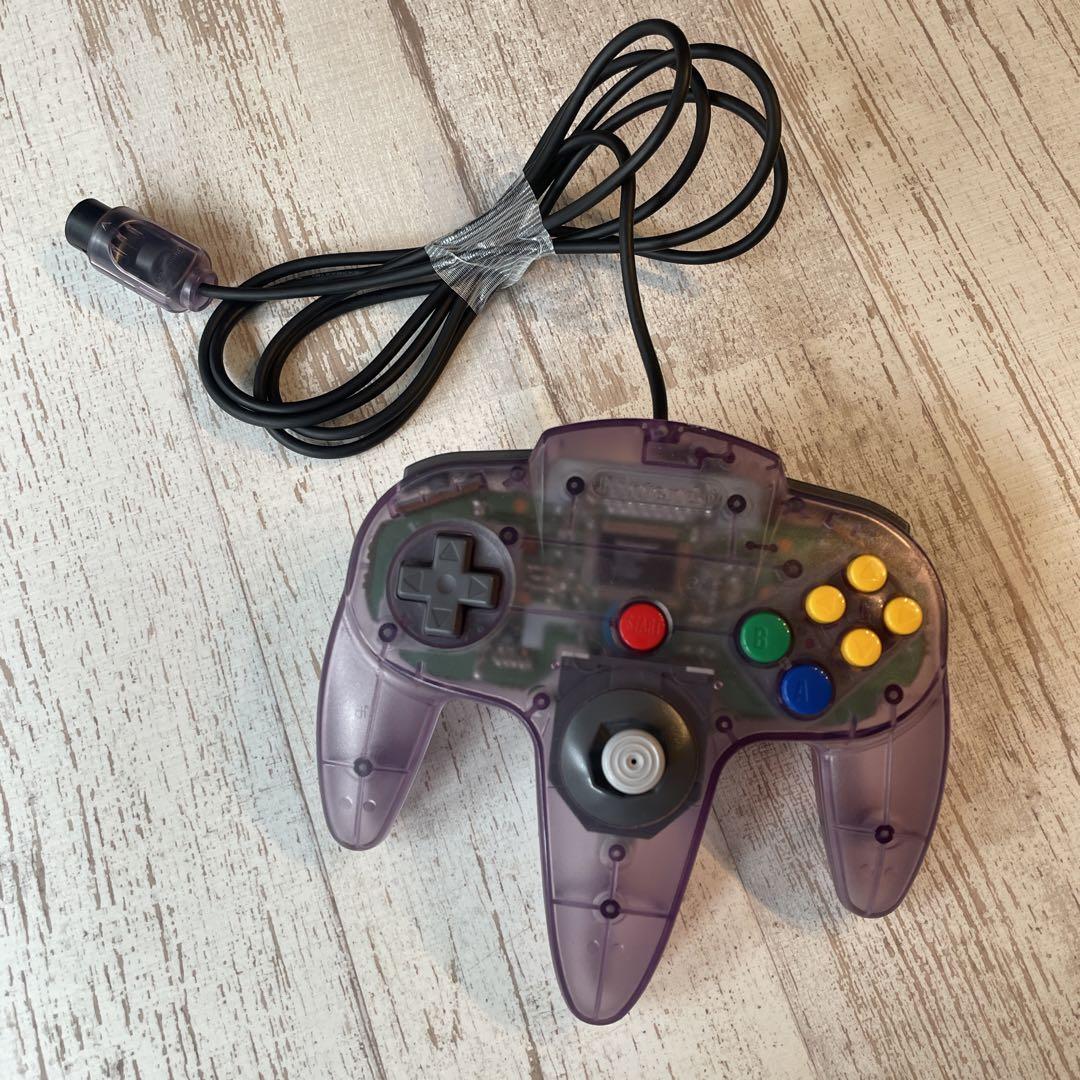 Nintendo 64 Controller Only NUS-005 Clear Purple Official Nintendo 64 Controller Only NUS-005 Clear Purple Official