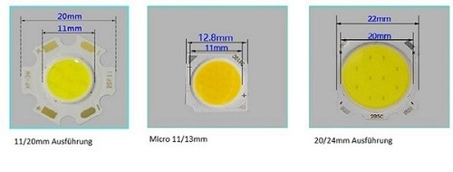 3W, 5W, 10W COB LED Power Chip rund,länglich, kaltweiß,warmweiss,neutralweiss - Bild 3 von 84