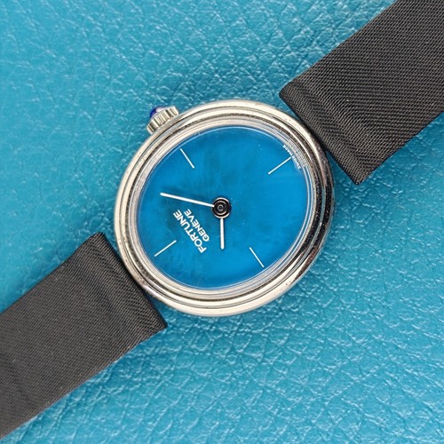 NOS Vintage FORTUNE (Favre-Leuba) Solid Silver 925 Cocktail Watch 1980s ETA - Picture 3 of 12