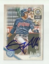 Cleveland Indians GREG ALLEN  Signed 2018 Topps Gypsy Queen Card #215