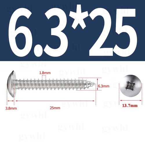 A2 / A4 Stainless Steel Phillips Large Flat Head Self Tapping Screw Wood Screws - Picture 123 of 133
