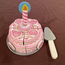 MELISSA  DOUG Triple Layer Party Cake 4069 Age 3 Preschool wood food playset