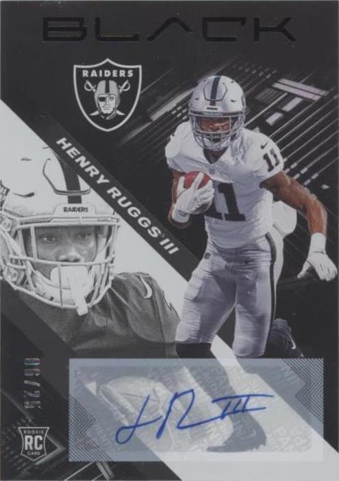 2020 Panini Black - Rookies Henry Ruggs III #115 Autographs /25 (AU, RC ...