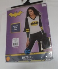 WOMANS BATGIRL ADULT COSTUME - SHIRT WITH DETACHABLE CAPE - MEDIUM 10-14 - NWT