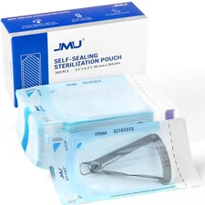 JMU Self Sealing Sterilization Pouches Dual Indicator, Size 3.5"x6.5" 200pcs/box