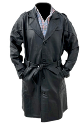 Chamarra de Piel Modelo Gabardina Hombre