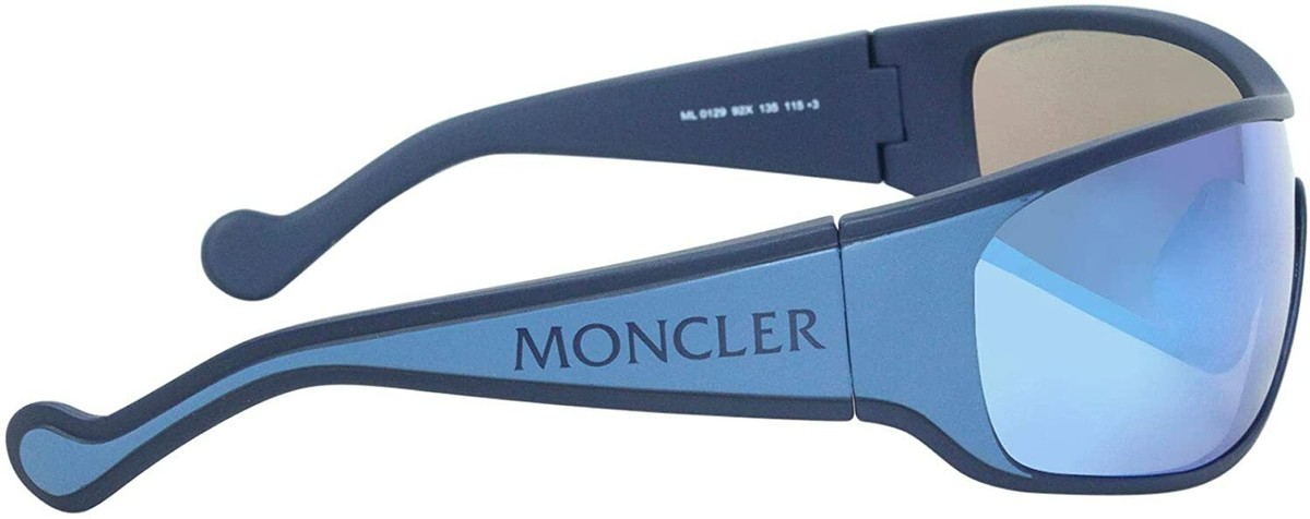 Moncler ML0129 92X Blue Mirror Lens Plastic Wrap Shield  display picture 3