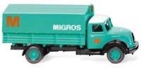 Wiking Lkw Magirus Sirius Pritschen-Lkw Migros 042602