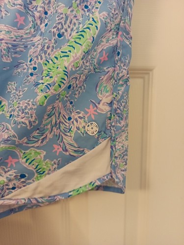 Nuevo sin etiquetas pantalones cortos para mujer Lilly Pulitzer Luxletic 4" Ocean Trail cortos incorporados XSmall - Imagen 6 de 15