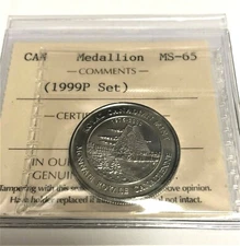 1999P     MEDALLION  FROM SET ICC  SGF729  MS65   GEM