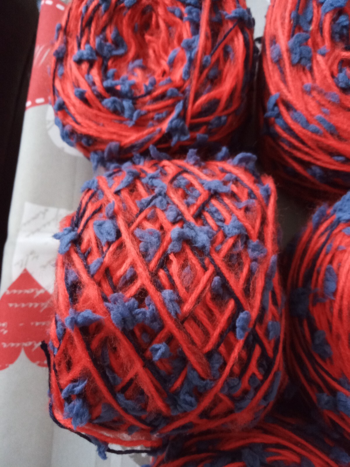 Lot De 5 Pelotes De Laine Velours Fantaisie Noir Et Framboise - Fil Pour Tricot Crochet France