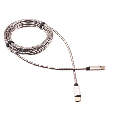 For Samsung Galaxy S22/S23/Plus/Ultra - Type-C to USB-C 6ft Metal PD Cord Wire