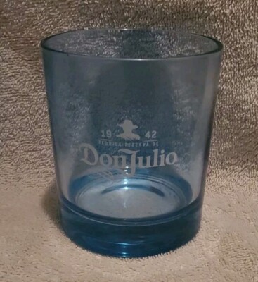 TEQUILA RESERVA DE DON JULIO 1942 Blue Glass (Has Minor White Spot Irregularity)