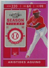 2020 Contenders 22/25 Optic ARISTIDES AQUINO Pink Prizm SP  Rookie RC REDS