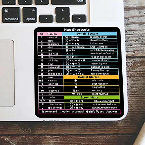 2Pcs Reference Keyboard Shortcut Sticker Adhesive For Windows Laptop Stickers_D