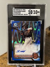 2022 Alexander Suarez Bowman Chrome #CPA-ASR Blue Raywave Refractor /150 SGC 10