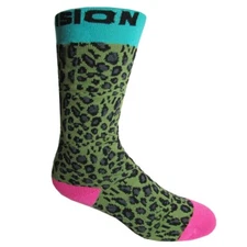Vintage Unopened Vision Street Wear pair of Unisex Tube Socks Leopard, L/XL