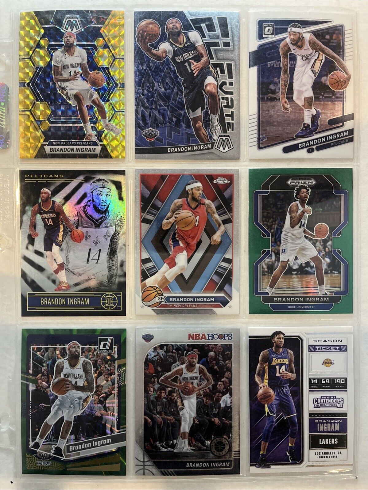 Brandon Ingram 9 Card Lot