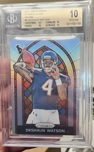DESHAUN WATSON 2017 PRIZM STAINED GLASS REF SSP ROOKIE ~ BGS 10 POP 1 PRISTINE🔥